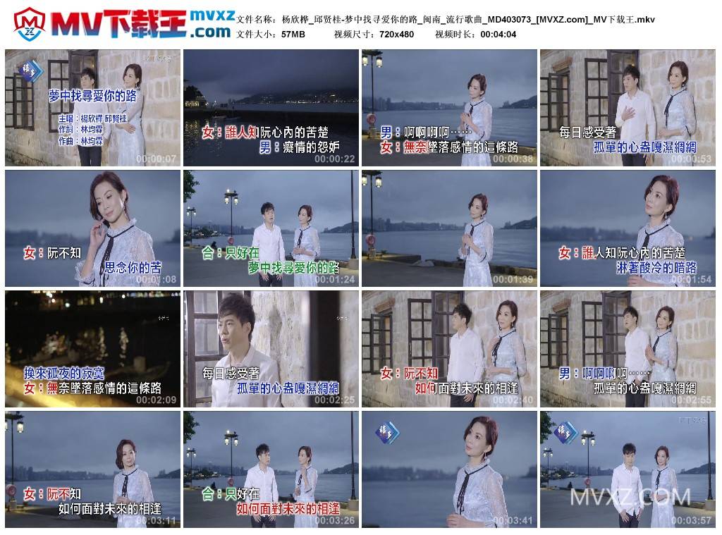 杨欣桦_邱贤桂-梦中找寻爱你的路_闽南_流行歌曲_MD403073
